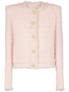 Твидовая куртка Balmain, розовый