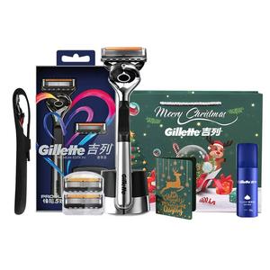 Бритвенный станок Manual Shaving Knife 1, подставка для ножей Knife Racks 2, сменные головки Blade Heads 1, основание Base 1, attractive gravity box joy christmas gift (includes shaving foam+razor case+greeting card+christmas shopping bag)