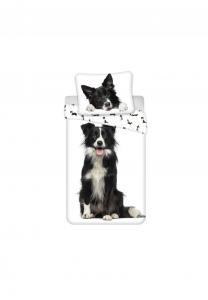 Бельгийская овчарка колли хлопковая постельное бельё – пододеяльник 140x200 см & наволочка Cofi, белый 140 x 200 см + 70 x 90 см