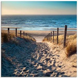 Стеклянная картина Artland Weg zum Nordseestrand, 40x40x2 см, кремовый