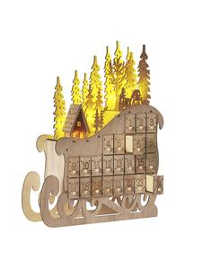 Beliani Светодиодная декорация «Импала» коричневого цвета - (Ш) 30 x (В) 40 x (Д) 9 см