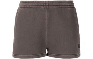 Шорты мини с принтом логотипа Alexander Wang, коричневый