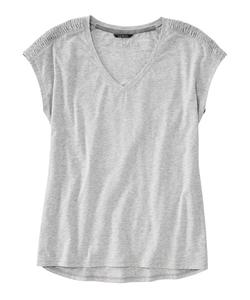 Футболка женская с V-образным вырезом и коротким рукавом L.L.Bean