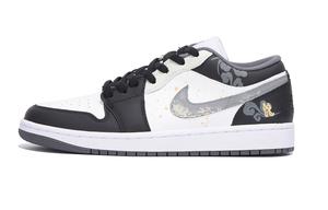 Баскетбольные кроссовки Air 1 с антискользящим износостойким верхом, винтажные, унисекс, черно-серые Jordan, Black Gray