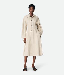 Viscose silk coat BOTTEGA VENETA, серая замазка