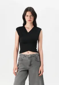 Базовая футболка vmdaisy с v-образным вырезом Vero Moda, Black