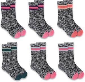 Carhartt детские носки SC0146J Midweight Camp Crew, 6 пар, Assorted 02