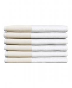 Набор из 6 полотенец для рук с каймой из хлопка и льна Linery & Co, White