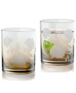 Двойные старомодные бокалы «Пион», набор из 2 шт. Qualia Glass, amber