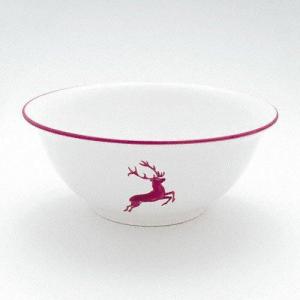 Салатница «Бордоский олень» d: 26 см / 2,0 л Gmundner Keramik, бело-красный