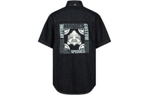 Рубашка мужская джинсовая синяя Evisu, синий