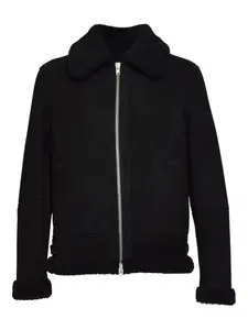 Замшевая куртка на молнии D-FOUR, черный