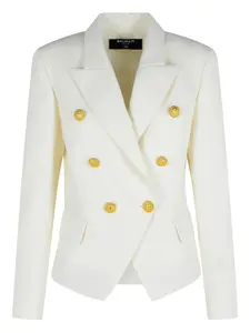 Двубортный блейзер BALMAIN, белый