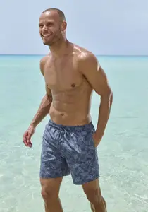 Плавки-шорты Bruno Banani с цветочным узором, синий