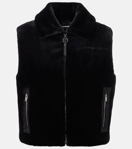 Пиагина жилет на молнии из искусственного меха Fusalp, Noir