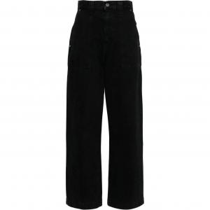 Хай-райз широкие джинсы Hewitt KHAITE, черный