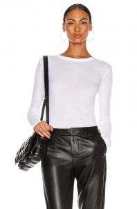 Кашемировая футболка с манжетами Enza Costa, белый