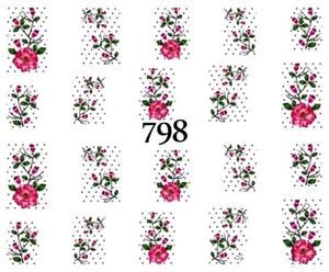 Водные наклейки для ногтей - №798, Raisin