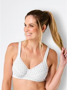 Бюстгальтер Relief на косточках с белым и каменно-серым принтом WITT WEIDEN