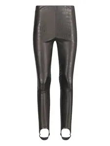 Леггинсы с тиснением под кожу крокодила Enes, черный