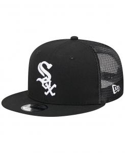 Мужская черная кепка Chicago White Sox Team Color Trucker 9FIFTY Snapback New Era