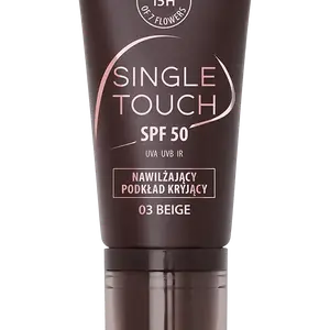 Увлажняющая тональная основа для лица с spf50 бежевая, 30 мл Lirene Single touch, цвет beige