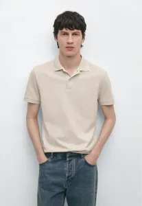 Рубашка-Поло с микротекстурой Massimo Dutti, Beige