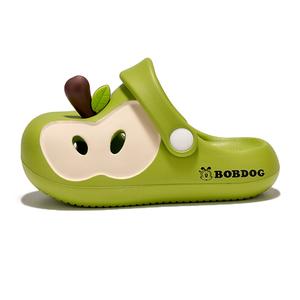 Детские легкие амортизирующие сабо из ЭВА, увеличивающие рост, противоскользящие и противоударные BOBDOG, зеленый
