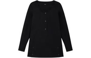 Длинное платье с длинными рукавами черное WE11DONE