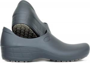 Женские удобные рабочие туфли - для поваров, медсестер, кухни - сабо для работы - водонепроницаемые, противоскользящие Sticky, Dark Grey