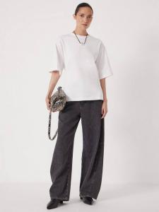 Футболка с молнией на спине HUSH, White