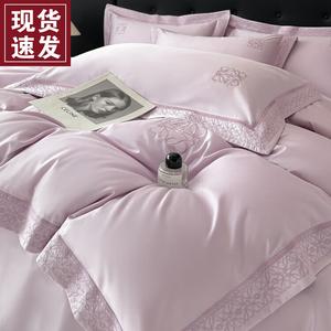 LUOLAI HOME Комплект постельного белья 4 предмета, простыня на резинке, 150 см