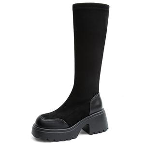 OMS Сапоги женские, черные/коричневые