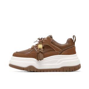 ST&SAT Высокие низкие кеды для скейтбординга женские коричневые, цвет Brown