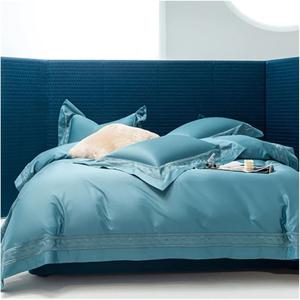 YUSIWOAL Комплект постельного белья из египетского хлопка 1400TC с ажурной вышивкой