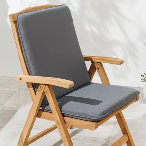 Подушка для сиденья riess-ambiente Outdoor Seat Cushion COMFORT LINE 50x100 см, антрацит, для стульев с низкой спинкой, мягкая подушка, подушка Riess-Ambiente