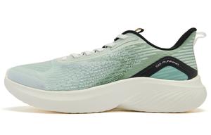 QIAODAN Амортизирующие износостойкие низкие беговые кроссовки мужские бело-зеленые, цвет White Green