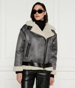 Куртка из овчины relaxed fit Liu Jo, серый