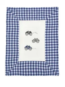 Клетчатый плед Monnalisa, белый