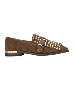 Балетки с закругленным носком и без застежки. Alma En Pena, коричневый