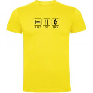 Футболка Kruskis Sleep Eat And Trek, желтый