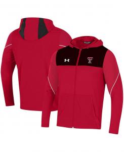Мужская красная утепленная толстовка с молнией во всю длину Texas Tech Red Raiders 2021 Sideline Under Armour