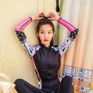 SBART глубокая куртка, женский облегающий, быстросохнущий, дышащий костюм для йоги, тонкий эластичный топ на молнии с принтом, S-XL