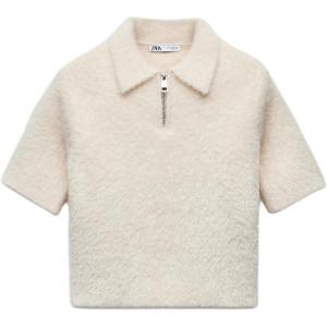 ZARA Женская поло бежевого цвета