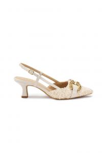 Туфли на каблуке BEJEWELLED BOUCL Frau Shoes, бежевый