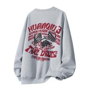 Свитшот Unisex Crew Neck Moderate Heavyweight HUANQIU, светло-серый