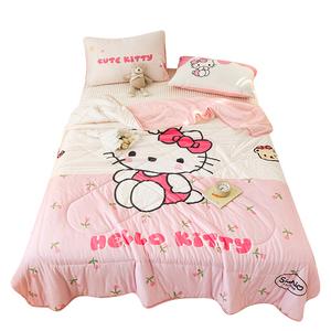 Трикотажное хлопковое охлаждающее одеяло летнее одеяло для кондиционера Sanrio, Kitty Gardens