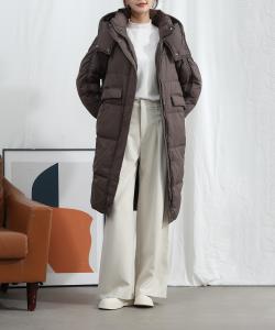 Aimoha -select-/Длинная пуховая куртка с капюшоном и воротником-стойкой Aimoha - Select -, цвет Gray