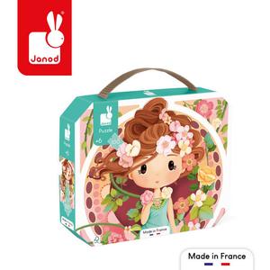 Жанод, Пазл в чемодане Картина по мотивам творчества Мухи 6+ Сделано во Франции, 100 штук. Janod