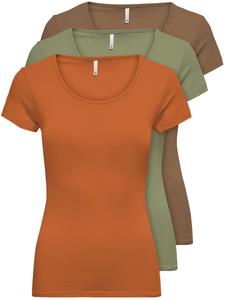 Футболка ONLY, Brown/Green/Orange